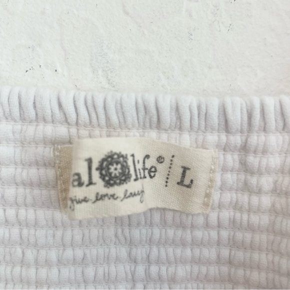 Natural Life-  White Gauze Textured Midi Sundress- L - Picture 13 of 14